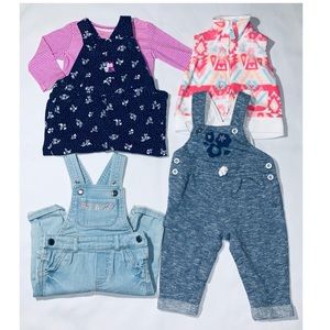 CARTERS 6M Bundle Overalls w/ Sweater Vest